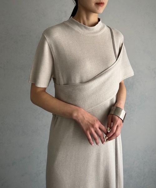 「&g'aime」 ニットワンピース FREE ブラック レディース_画像8