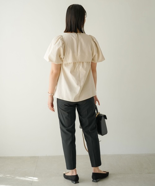 「rectangle」 半袖ブラウス MEDIUM ブラック レディース_画像3