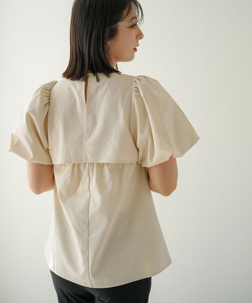 「rectangle」 半袖ブラウス MEDIUM ブラック レディース_画像6