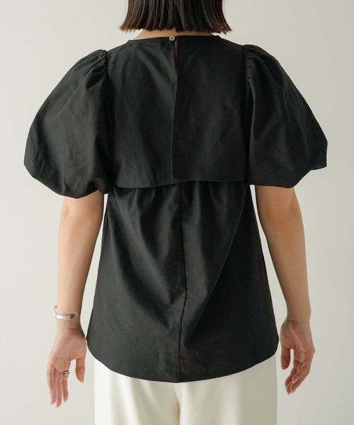 「rectangle」 半袖ブラウス MEDIUM ブラック レディース_画像8