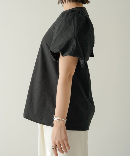 「rectangle」 半袖ブラウス MEDIUM ブラック レディース_画像9