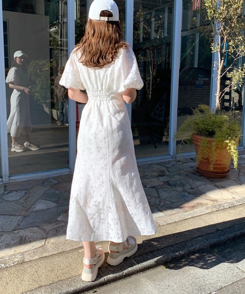 ARCHIVIO 半袖ワンピース　オフホワイト♡サイズ40♡ OLIVE des OLIVE（オリーブデオリーブ） 半袖ワンピース FREE ホワイト