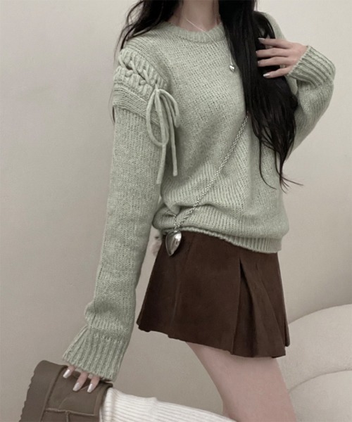 「by muni:r」 長袖ニット FREE グレー レディース_画像4