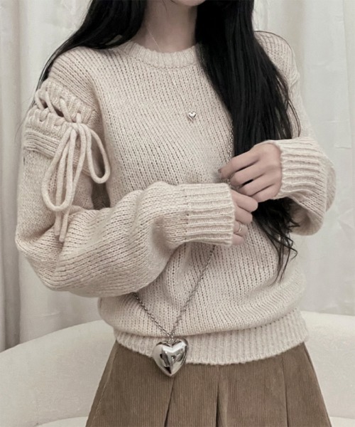 「by muni:r」 長袖ニット FREE グレー レディース_画像8