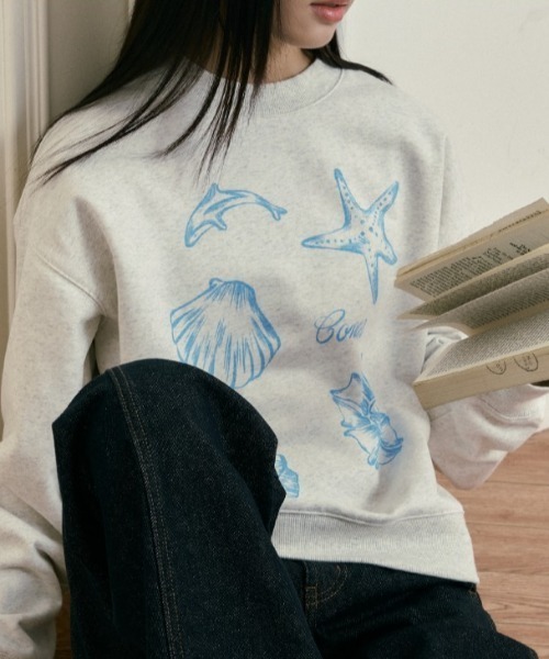 トレーナー スウェット Shell sea creatures sweat レディース メンズ