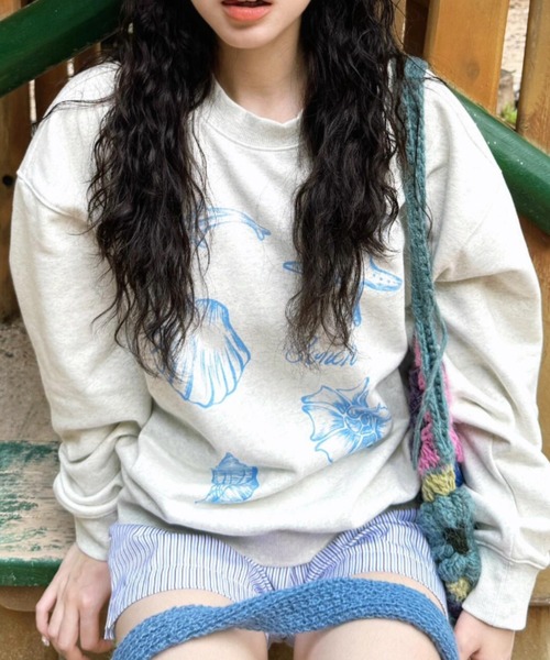 トレーナー スウェット Shell sea creatures sweat レディース メンズ