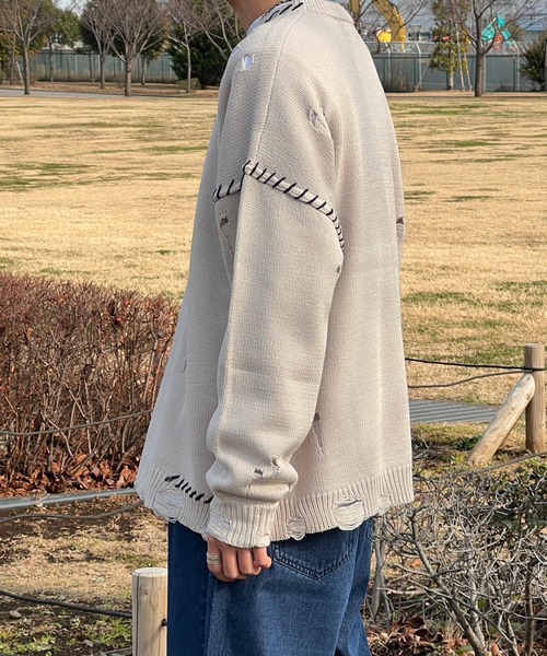 「kutir」 長袖ニット LARGE ブラック メンズ_画像3