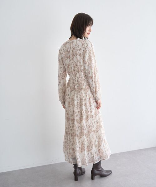 YECCA VECCA（イェッカヴェッカ） ワンピース ボタニカル柄ボウタイ