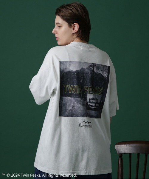 「MANASTASH」 半袖Tシャツ S ホワイト メンズ_画像7