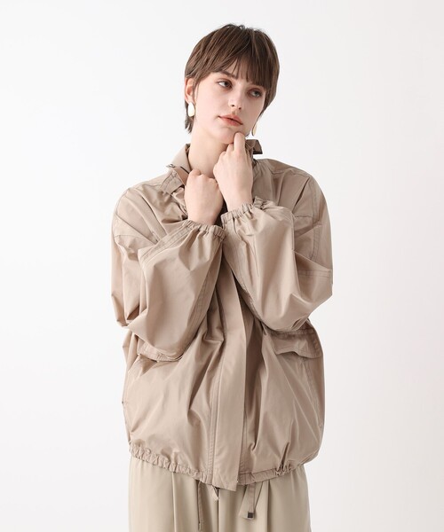 ブルゾン アウター 「ATELIER Line」メモリータフタスタンドカラーブルゾン レディースの画像