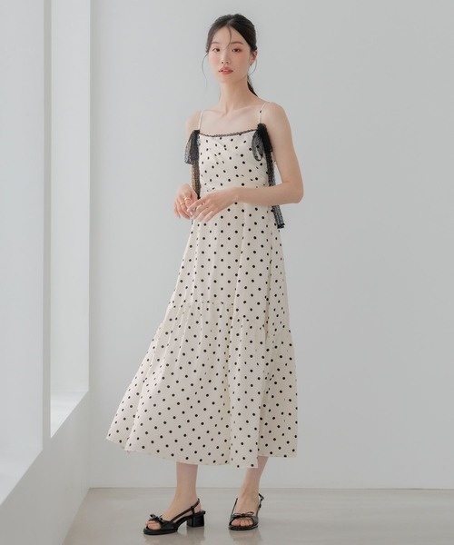 Heather（ヘザー） ワンピース バイアスチェックフレアキャミ