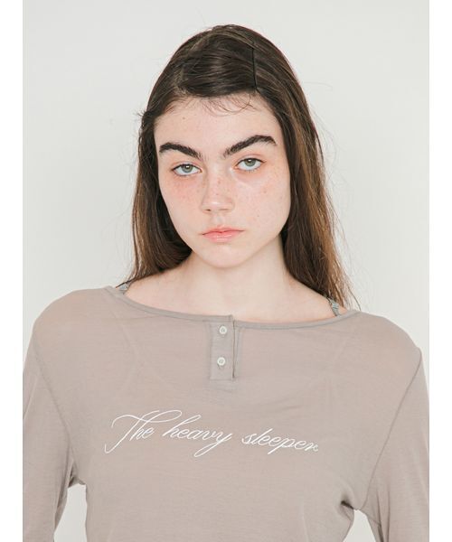 SORIN（ソリン） ヘンリーネック tシャツ Lace Hem Sheer Top