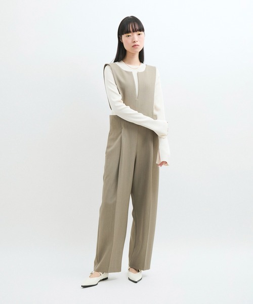 「ADAM ET ROPE'」 オーバーオール 36 ベージュ レディース