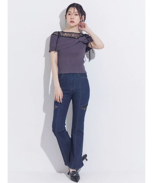 MERCURYDUO(マーキュリーデュオ) ニット セーター レース切替 MERCURYDUO(マーキュリーデュオ) ニット セーター レース切替