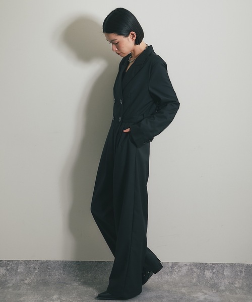 「ANOTHER S」 長袖ワンピース L ブラック レディースの画像