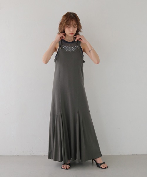 CLEIO（クレイオ） ワンピース 「CLEIO」リブテレコサロペット