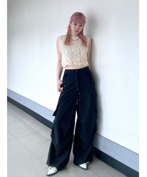 「THROW by SLY」 カーゴパンツ 0 ブラック レディース_画像8