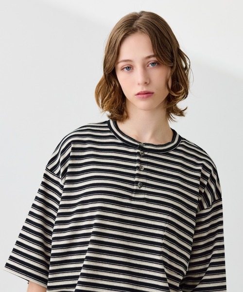 「WETTEMPT」 半袖Tシャツ MEDIUM グレイッシュベージュ メンズ_画像2
