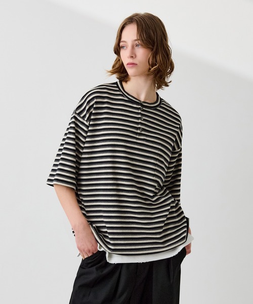「WETTEMPT」 半袖Tシャツ MEDIUM グレイッシュベージュ メンズ_画像9
