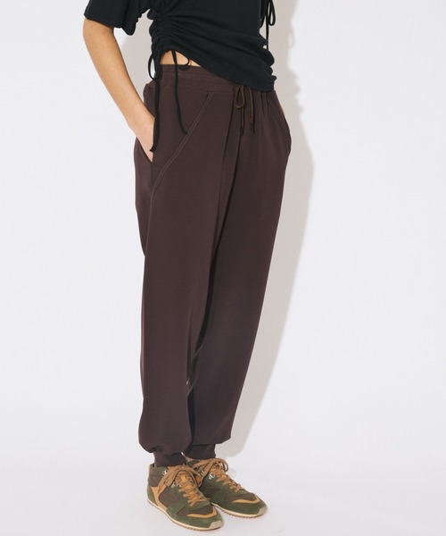 スラックス パンツ ビューティフルピープル beautiful people triacetate double cloth jogger pantsの画像
