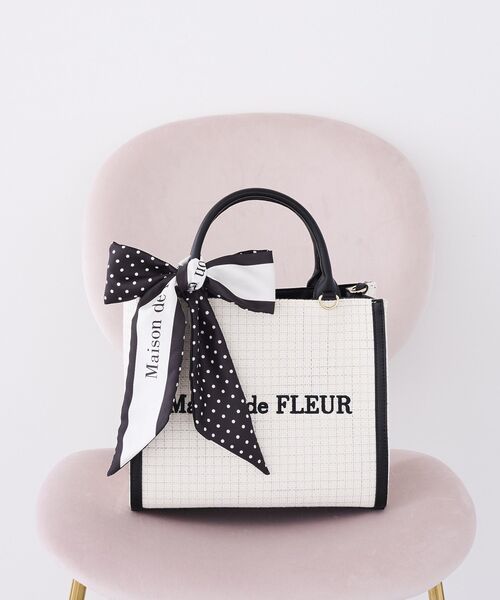 Maison de FLEUR（メゾンドフルール） トートバッグ 小さめ スカーフ