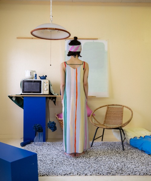 「PAMM」 キャミソールワンピース フリー グレー レディース_画像6