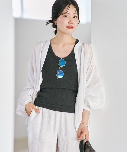 plage（プラージュ） ブラウス シャツ Sheer Poncho シャツ レディース 