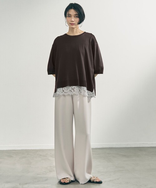 「UNFILO」 イージーパンツ MEDIUM ベージュ レディース_画像8