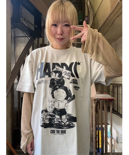 tシャツ じゃりン子チエ 家庭内暴反対（どこが良かったんグレージュ