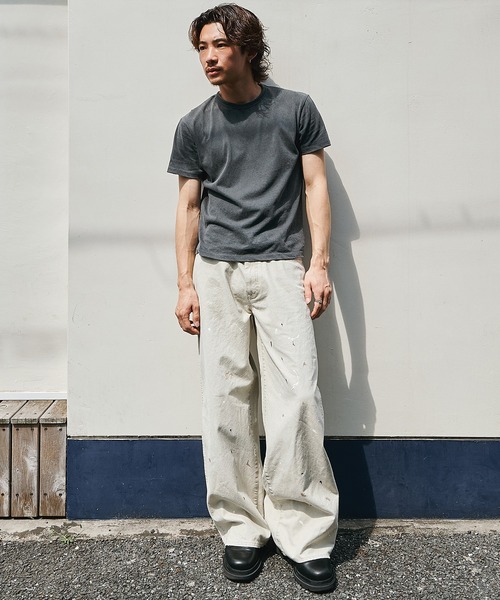 CONZ ワイドパンツ ジーンズ loose fit duck pants 3color paint