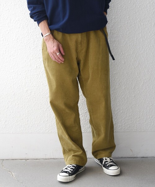 アレキサンダーリーチャン×グラミチ　コーデュロイ切り替え Gramicci（グラミチ） ワイドパンツ パンツ コーデュロイ 「SHIPS any