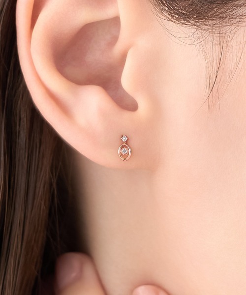 4℃ K18 ピアス　ダイヤモンド 4℃（ヨンドシー） ピアス K18ピンクゴールド ダイヤモンド ピアス