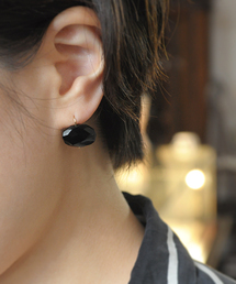 anq. アンク　K10 スモーキークォーツ スタッドピアス anq. ピアス 「anq.」K10・ OneStoneピアス(ターコイズ、アクア