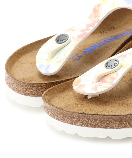 【Birkenstock】Gizeh 箱付き フラワー サンダル ミュール Gizeh Flower Leather White | BIRKENSTOCK
