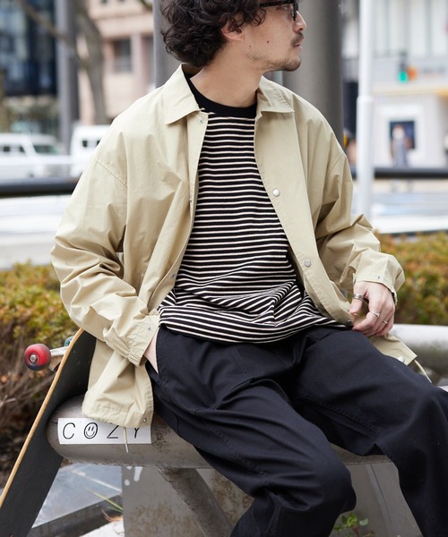 アウター 【なにわ男子 大橋和也さん着用】OSORO100%コットンコーチシャウター