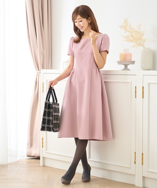 itmus HerPraha サーキュラービスチェ ワンピース　ブラックピンク m90940148626_1.jpg?1714424203