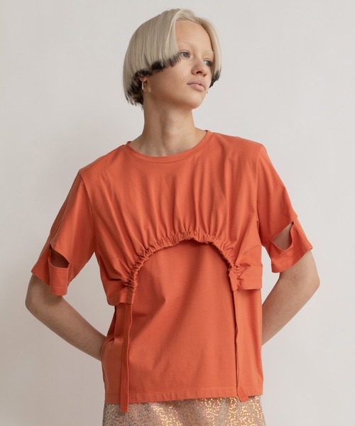 「AULA AILA」 半袖シャツ 0 イエロー レディース AULA AILA tシャツ ジップアップシアートップス レディース