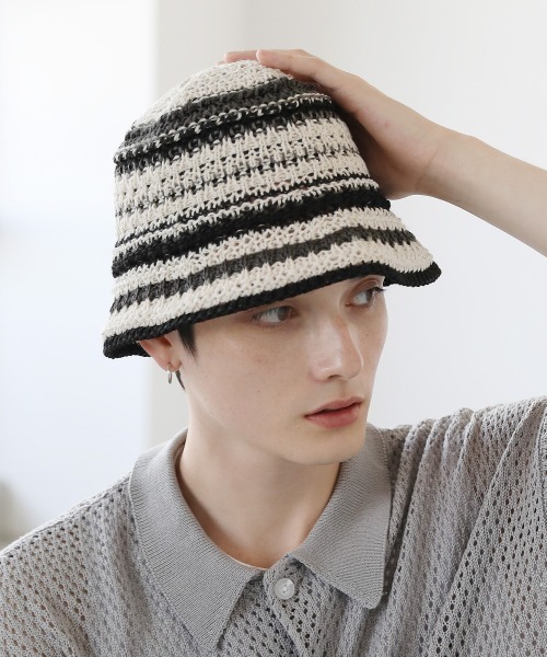 セリーヌ クロシェハット ニット バケットハット ロゴ ビーニー celine ニット バケットハット クロシェ カシミヤ - メルカリ