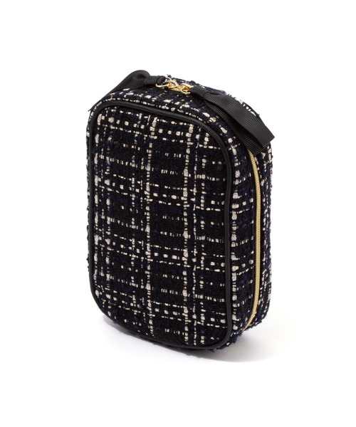 Francfranc（フランフラン） ポーチ ツイード スタンドポーチ ブラック