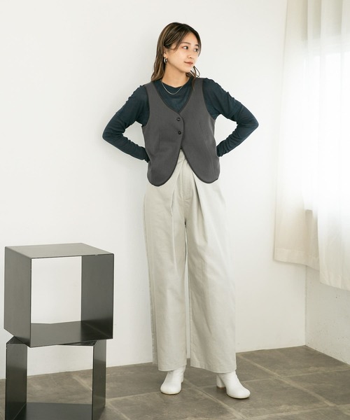 KBF（ケービーエフ） ベスト ジレ カットオフデザインベスト