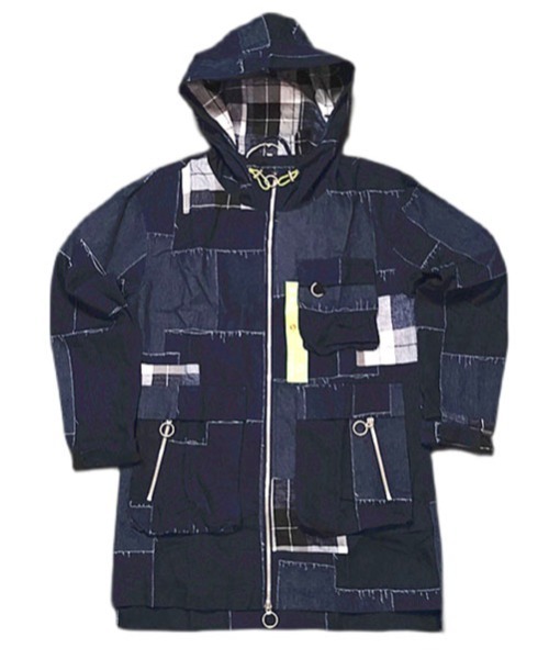 ALL RUNS ダウンジャケット ダウン REMAKE PATCHWORK COAT/リメイク