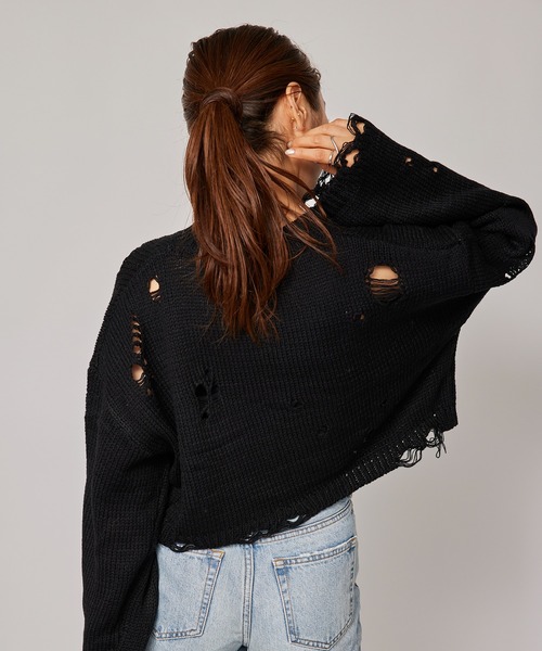 SETUP7（セットアップセブン） ニット セーター 「SETUP7」ダメージ