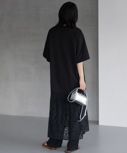【韓国ブランド】レースレイヤードワンピース LAVEANGE ワンピース レースレイヤードワンピース : ZOZOTOWN
