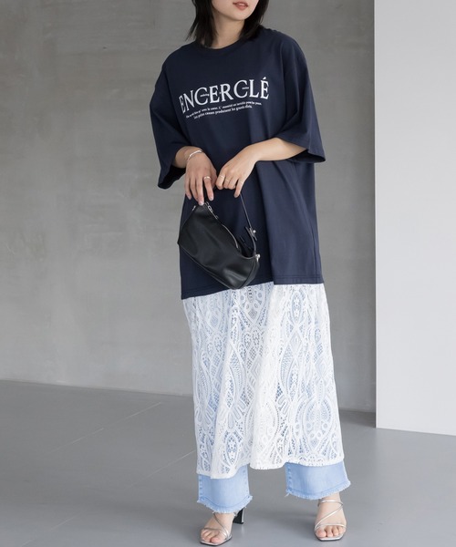 【韓国ブランド】レースレイヤードワンピース LAVEANGE ワンピース レースレイヤードワンピース : ZOZOTOWN