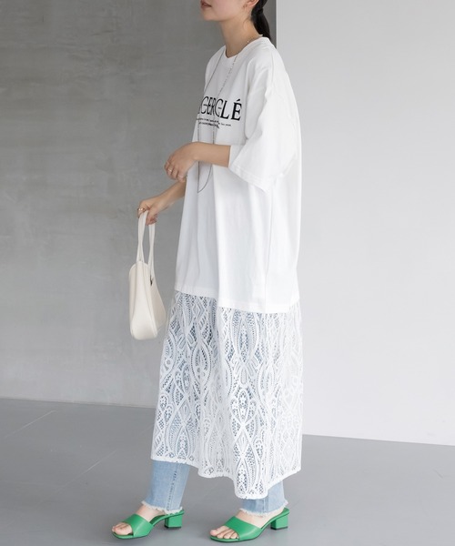 LAVEANGE ワンピース レースレイヤードワンピース : ZOZOTOWN
