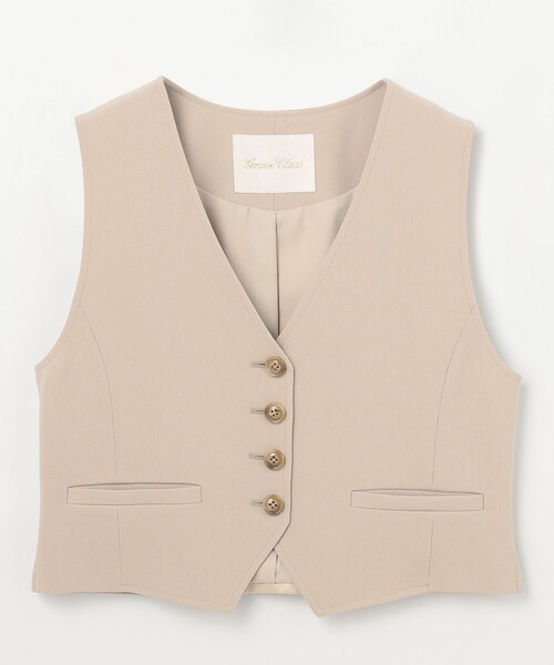 美品　グレースクラス　トリアセリネンショートジレ トリアセリネンショートジレ / GRACE CONTINENTAL | GRACE
