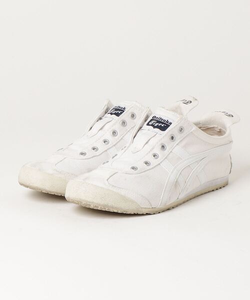 Onitsuka Tiger❤ スリッポンスニーカー 　グレーホワイト Onitsuka Tiger オニツカタイガー メキシコ スリッポン