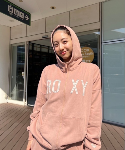 ROXY パーカー JIVY/ロキシーフロントブランドロゴジップアップ