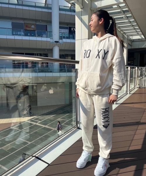 ROXY パーカー JIVY/ロキシーフロントブランドロゴジップアップ