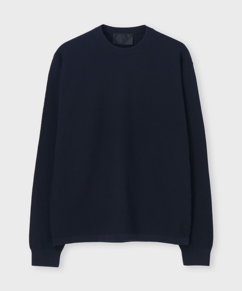 ニット JACQUARD PIQUE CREW NECK「ジャカードピケ クルーネック 